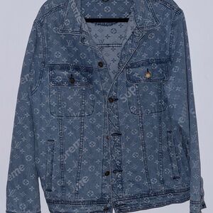 Louis Vuitton Blue Monogram Denim Trucker Jacket